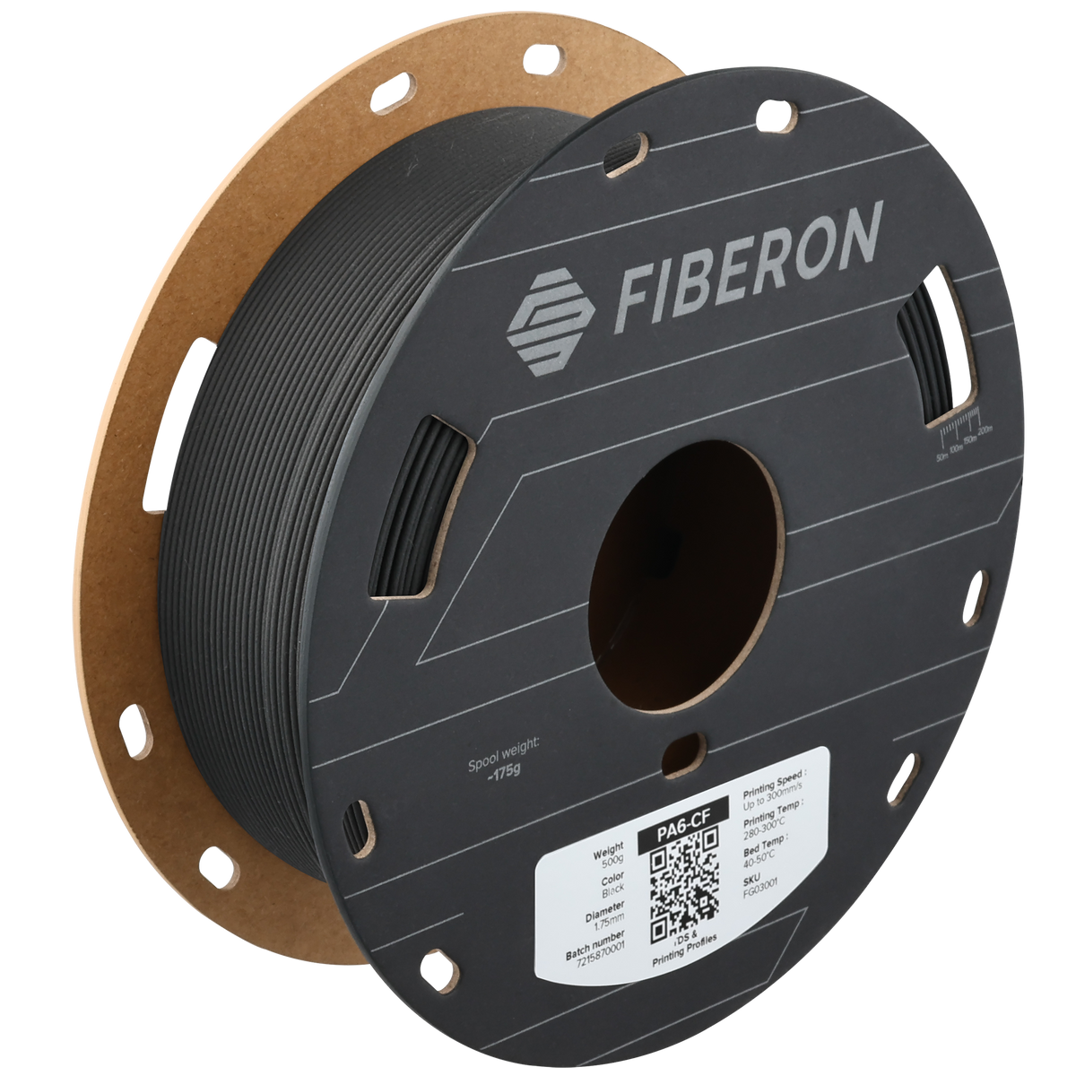 Bobina filamento Fiberon PA6-CF20 Polymaker 1.75mm nylon fibra di carbonio