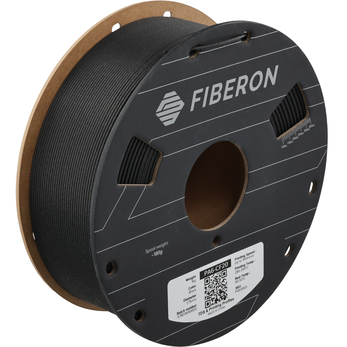 Fiberon PA6-CF20 - Colore Black - filamento 3D Polymaker 1.75mm