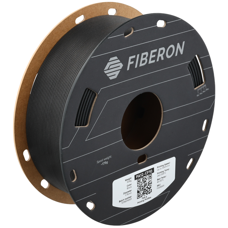 Fiberon PA12-CF10 - 0.5kg / Black