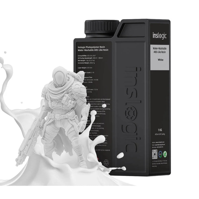 Resina Water Washable ABS-Like Inslogic - White / 1.0 Kg