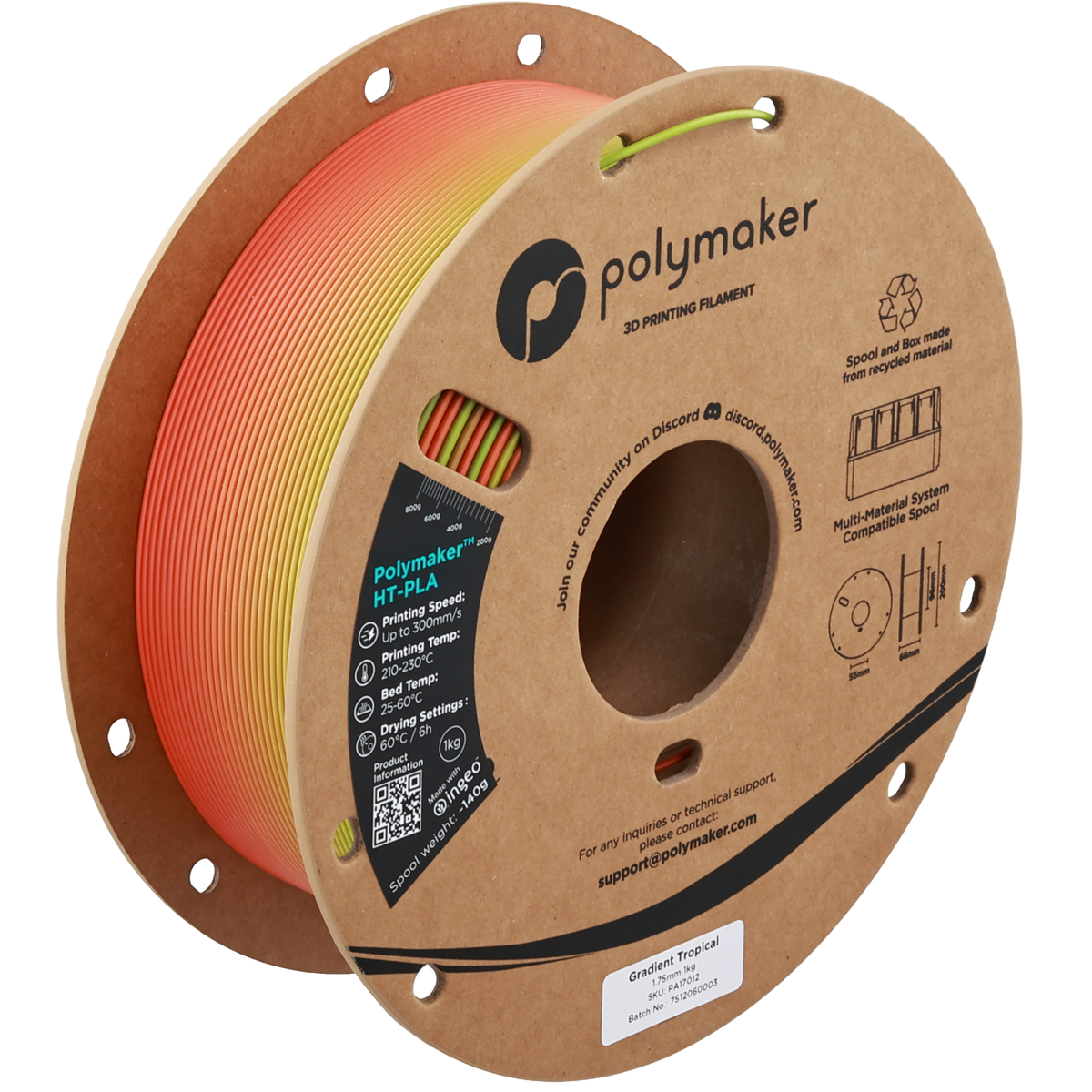 Polymaker HT-PLA - Colore Tropical - filamento 3D Polymaker 1.75mm