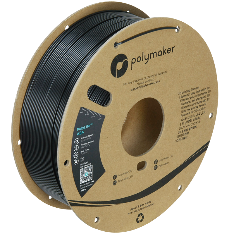 Polymaker ASA - Colore Black - filamento 3D Polymaker 1.75mm