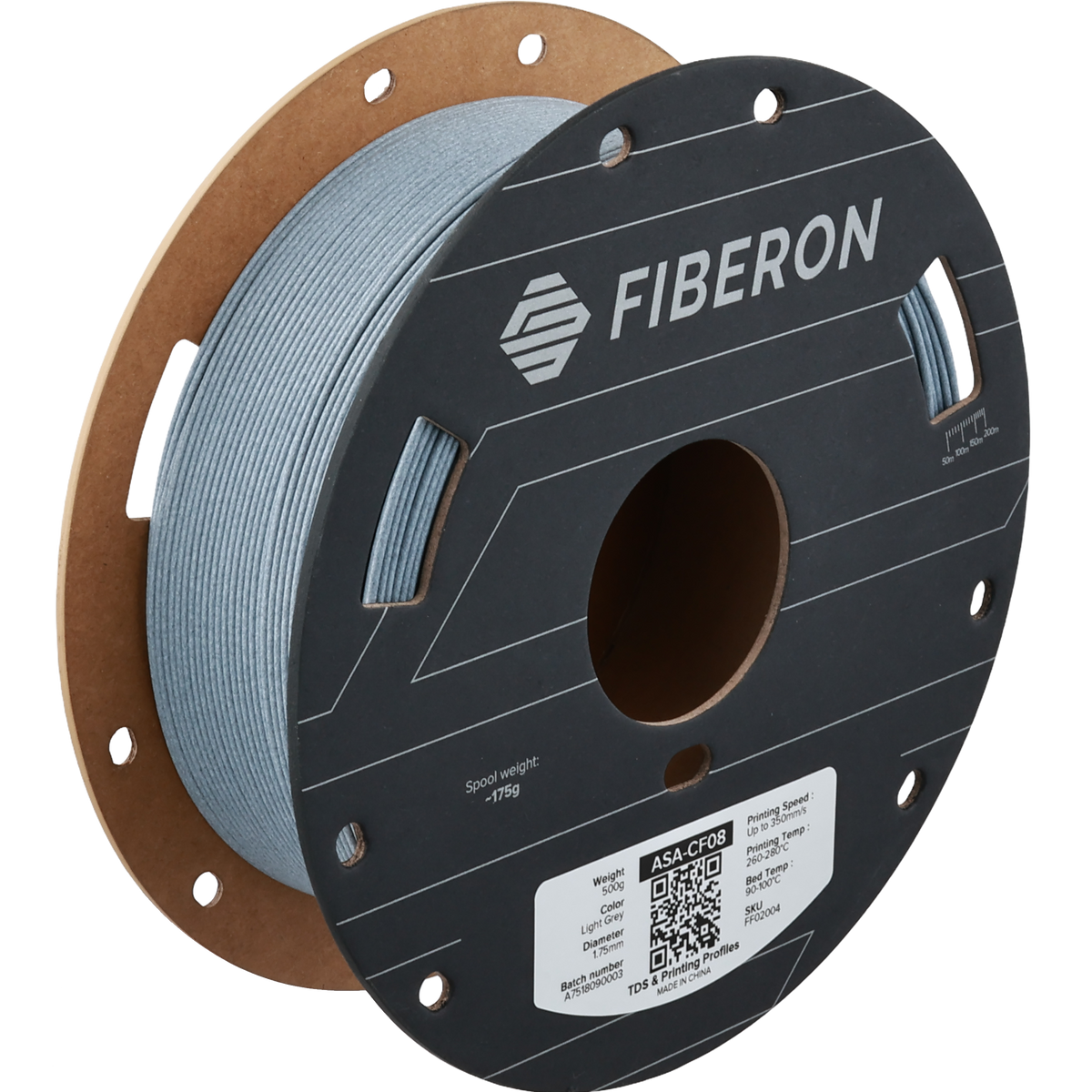 Fiberon ASA-CF08 - Colore Light Grey - filamento 3D Polymaker 1.75mm
